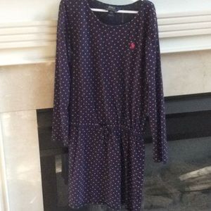 Ralph Lauren polka dress girls size L (12-14)